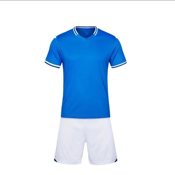 

Fashion-Soccer Referee Suit Set of Solid Color Soccer Referee Jersey Equipment Short Sleeve Men and Women Professional Competition T Shirt 999, Blue