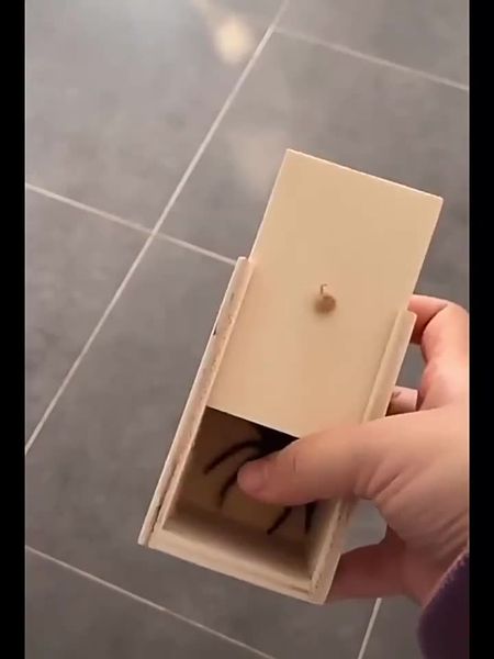 Trick Spider Funny Scare Box Wooden Hidden Box Quality Prank Wooden Scare Box Fun Game Prank Trick Friend Office Toys