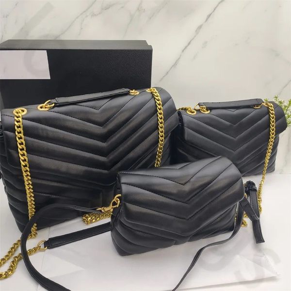 

crossbody designer bag 3 sizes shoulder bag black golden chain bags designer women bag luxury leather purses designer woman handbag dhgate cross body handbags, #17