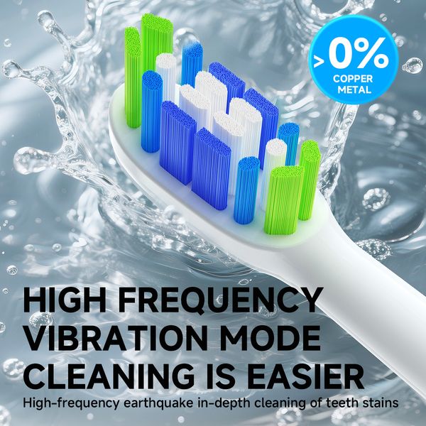 

Compatible with Philips Sonicare DiamondClean Models 5, 6, 7, 8, 9. Features Copper-free Bristle Implantation Process and Soft Bristles for Gentle Gum Protection HB-120C