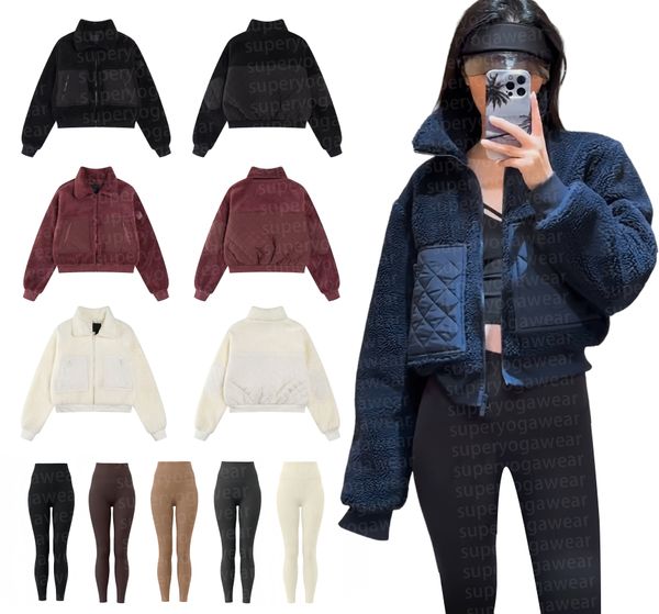 

New Women Clothes Set Fleece Activewear Stand Collar Outerwear Warm Pants Cozy Winter Ensemble for Daily Casual Outdoor Activities alosetlies Women Clothes, Yoga massage ball