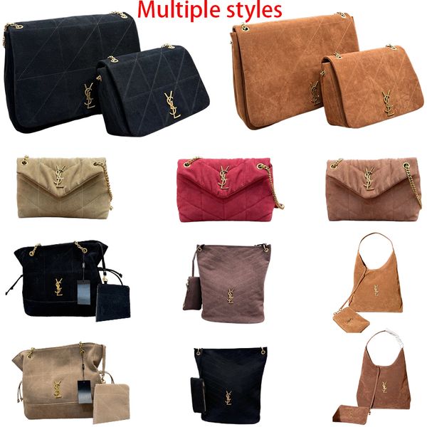 

Designer bag tote bag high-quality shoulder bag luxury bag hand-held bag crossbody bag underarm bag autumn-winter suede Hobo large capacity., #1 25cm