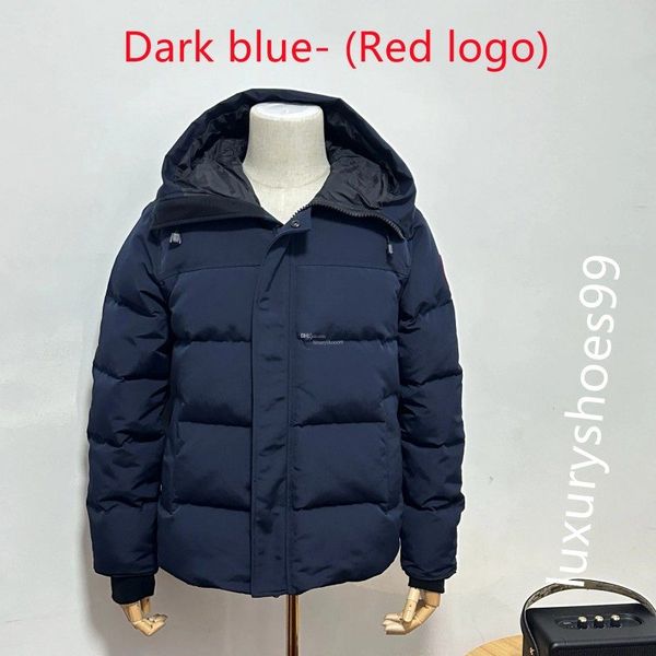 

Mens jas Canadian Down Jackets Outdoor Winter Hooded keep warm down Coat Parka, Rice white- (red logo)