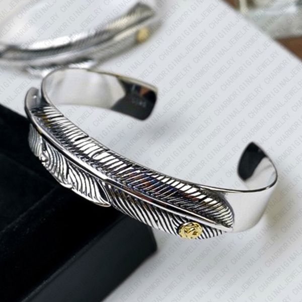 

Chrome Bracelet Designer Bracelet for Women Feather Bangle Luxury Jewlery Designer for Women Stainless Steel Adjustable Open Cuff Elegant Chic Gift