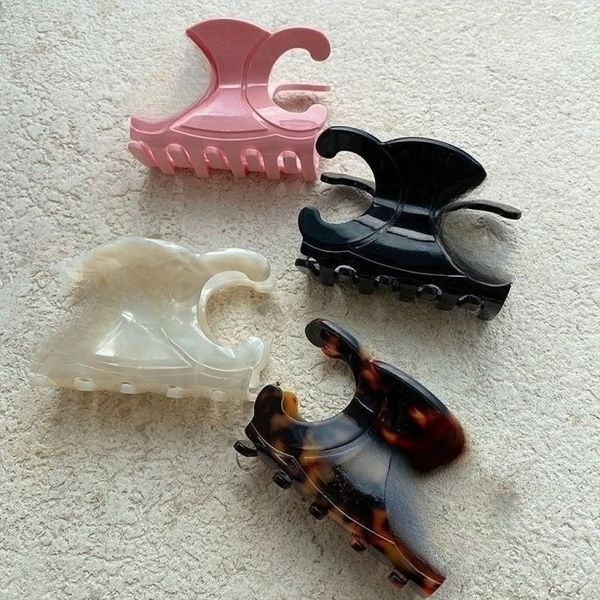 

Designer Hair Clip Tortoiseshell Acetate Headpiece Grab Clip Women's Hair Accessories Can Be Mixed Colors High-quality Letter Hairpins