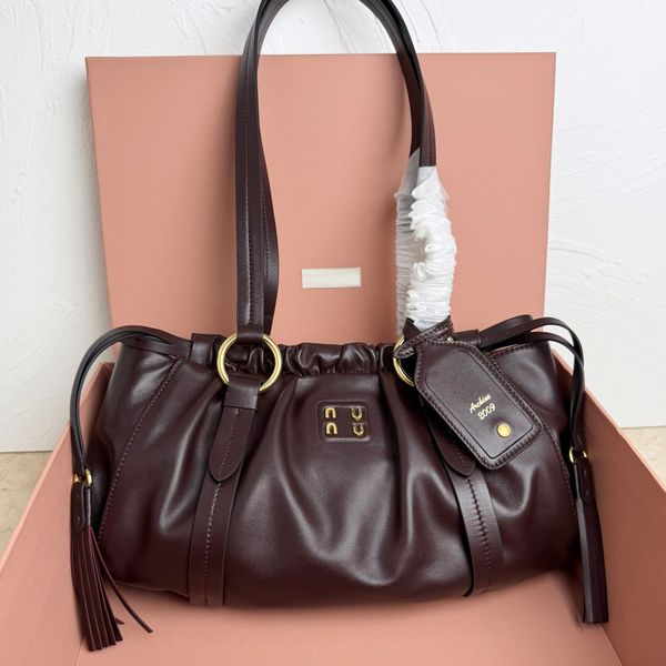 

Retro Tote Designer Leather Purses Woman Shoulder Crossbody Bags Fashion Handbag Black Tan Motorcycle Armpit Bag, #15