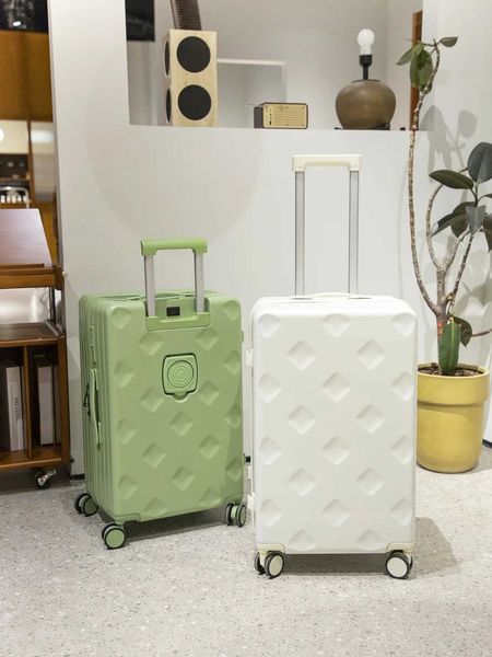 New irregular luggage lightweight rolling 202428 inch suitcase password with wheels travel bagXJ250922
