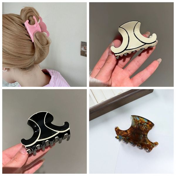 

Designer Shark Hair Clip Headwear Barrettes Classic Luxury Letter Hair Clamps Clip Shark Hair Clip Women High Quality HairJewelry Mixed Colors