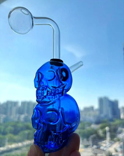 5 Colors skull Bong Tortoise Design Water Pipe Shower head Percolator 6 Inches Heady Glass Heady Mini Oil Banger In STOCK