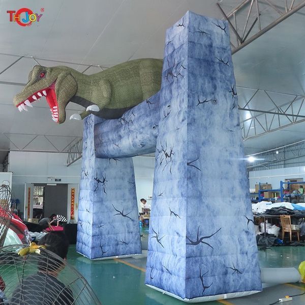 Durable Jurassic Park Dinosaur Inflatable Entrance Gate - Ideal for Outdoors (6x4m)