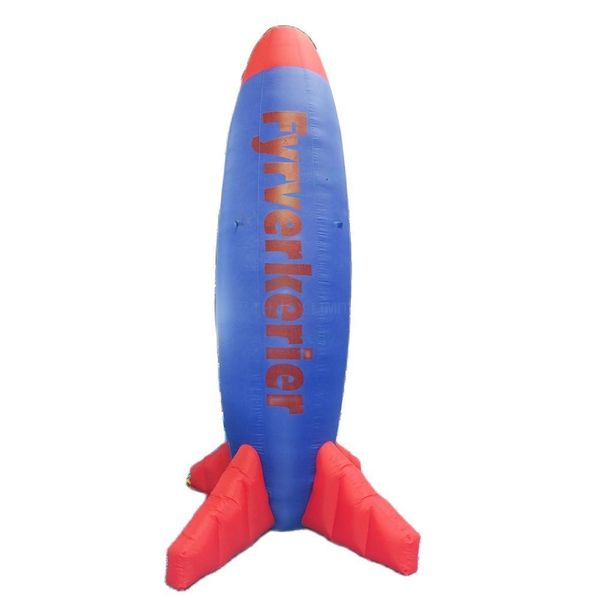 10mH (33ft) red inflatable rocket model decoration military spaceship balloon for sale