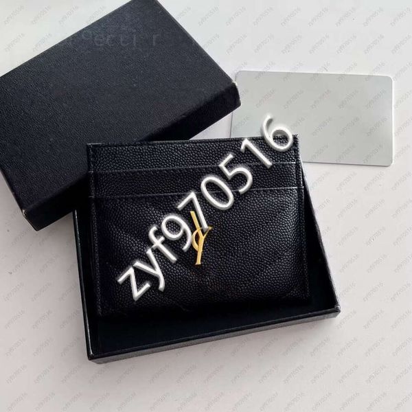 

Top Designer Caviar Card Holder Leather Purse Fashion Y3 Womens Purses Mens Key Ring Credit Cards Wallet Bag Travel Documents Passport Holders with box card, #3 copper