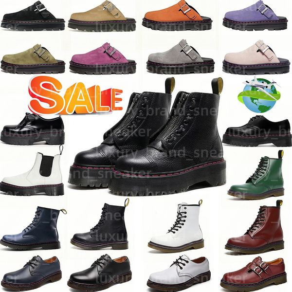 Docs martins designer boots for mens women Outdoor boots snow boots Indoor slippers Classic black white Style