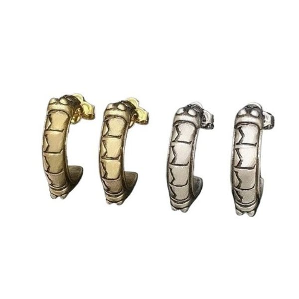 

Designer Hoop Earrings Bronze Distressed Vintage Earrings Luxurious Designer Earrings Gold and Silver Cool Neutral High Quality