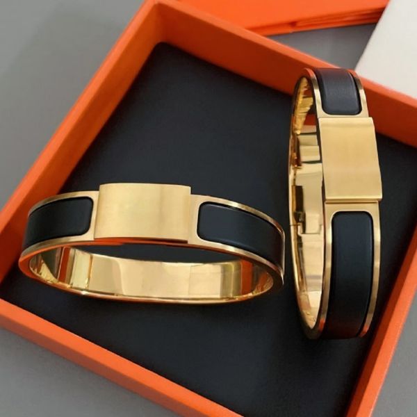 Jewelry Designer Bracelets Bangle Sier Gold High Quality Large Letter 19 Colors Select Classic Couple Enamel Bracelet bangle Valentine's Day Gift