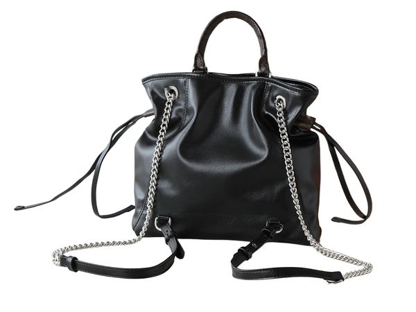 

Chic Shearling Design Infused with Elegance - High-Shine Accessories Included, Black