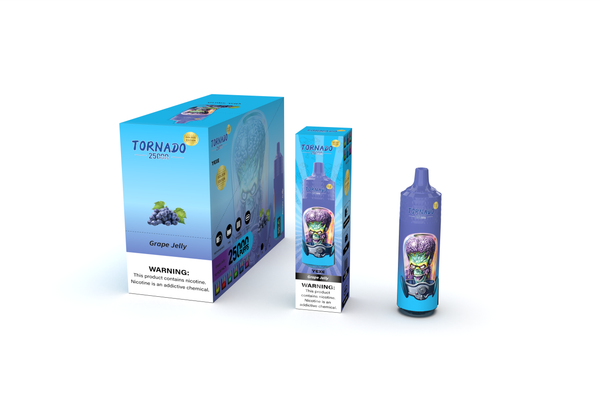 Wholesale K16F-TORNADO Disposable Vape 25000 Puffs Grape Jelly flavour 2% Nicotine Ship from Eu A full box(120PCS/carton)