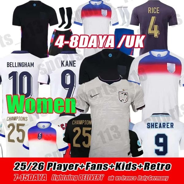 25 26football shirt Team Home White Away Kid Women Men Kids Kit 2025 2026football shirt BELLINGHAM Retro Soccer Jersey RASHFORD KANE SAKA RICE FODEN National