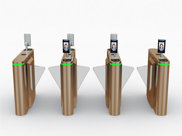 Customizable Campus Access Control Turnstile - Face Recognition Swing/Barrier Gate for Primary & Secondary School Dormitory Management-NO11