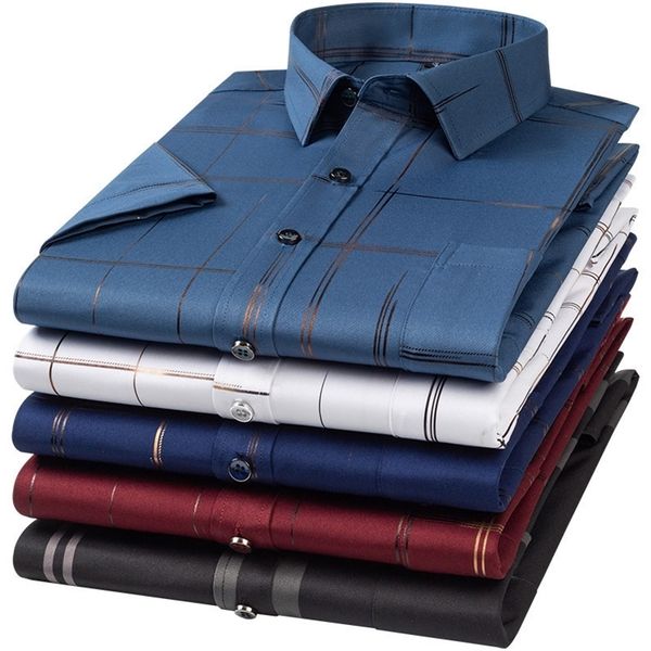 Men's Casual Short Sleeve Plaid Shirt