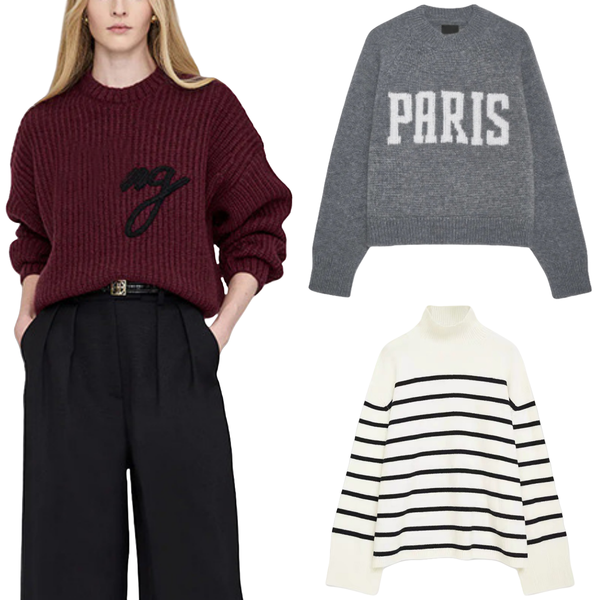 

Parke Mockneck Winter New Niche Classic Hand Embroidery Letter Wool Crew Neck Knitted Sweater Women's Luxury Designer Cotton Hoodies Loose Pullover Sweater Tops tn, Lightpink