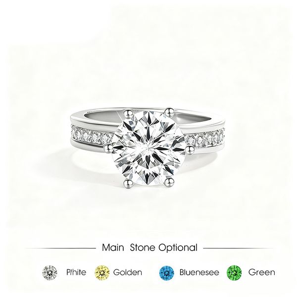 

2/3/5CT Moissanite Ring Designer For Women 925 Sterling Silver Ring Womens Classic 1 Diamond Ring Girls Wedding Engagement Jewelry Woman Christmas Day Gift