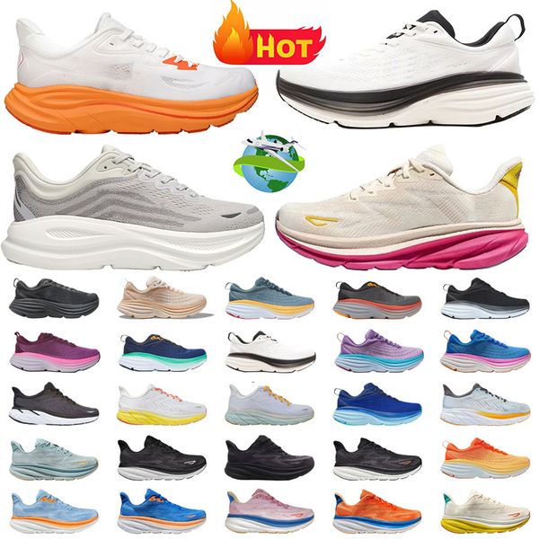 

bondi 8 clifton 9 designer running shoes mens womens white black blue pink yellow orange grey women outdoor sports trainers sneakers schoenen chaussures 36-45