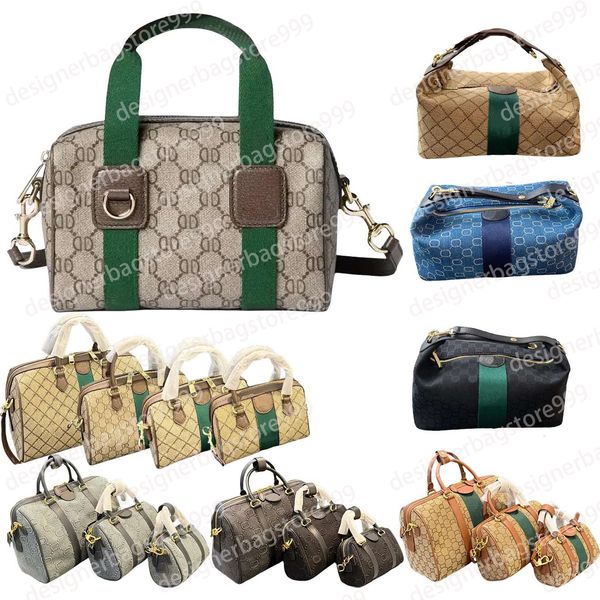 

Designer bag Striped tote bag Canvas luxury bag Boston crossbody bag Magic leather rice dumpling color Fashionable commuting practical, #16 -medi-22*14