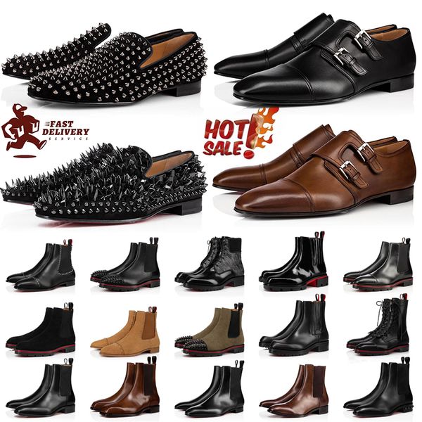 

Designer Men Dress Shoes Luxury Loafers Mens Rivets Wedding Party Outdoor Leather Suede Sneakers 39-49, Champagne