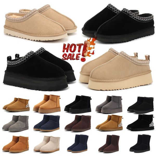 

designer boots for womens snow chaussures boots Tasman Mini black brown New winter velvet thick soled anti slip warm cotton shoes Tazz 36-44, Blue