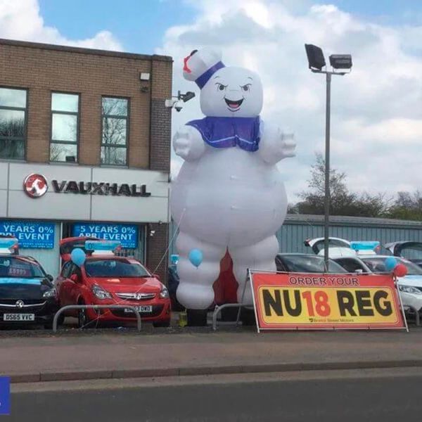 Halloween Adorable 32.8 ft Tall Stay Puft Ghostbusters Inflatable Model for Outdoor Events