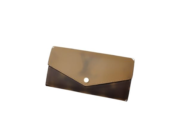 

Sophisticated Multi-Pocket Card Holder Fashionable Matchstick Money Case with Credit Slot, Brown short-sleeved