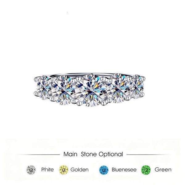 

Luxury Moissanite Rings Designer For Women 925 Sterling Silver Ring VVS1 3.6CT Moissanite Pass Diamond Tester Wedding Rings Designer Jewelry Woman Gift With Box