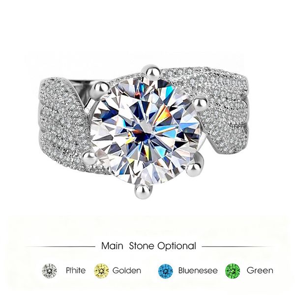 

925 sterling silver ring designer for women 3/5CT moissanite ring fashionable womens classic four prong diamond ring girls wedding engagement jewelry gift