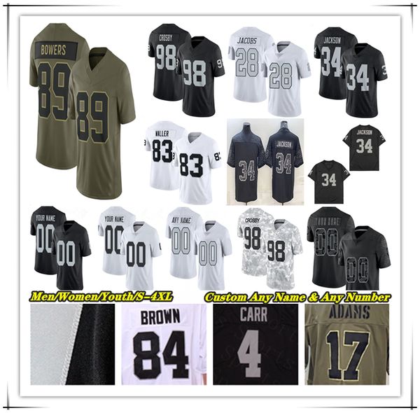 

American Football Jersey Ashton Jeanty Maxx Crosby Kenny Pickett Aidan O'Connell Brock Bowers Geno Smith Jakobi Meyers Tre Tucker Zamir Devin White Dont'e Thornton Jr., Men brown style