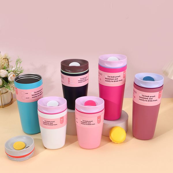 12OZ 20OZ Owala Insulated Stainless Steel Coffee Tumbler Reusable Iced Coffee Cup Hot Coffee Travel Mug Leak Proof Sports Water Bottle for School Travel BPA Free