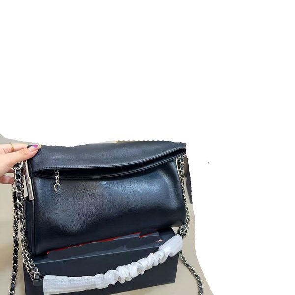 

2025 new cf satchel Latest Bag Original Luxury Designers mono Handbags Fashions Steamer classics Handbag Fashion Chain Handheld, underarm, crossbody bag, Dark grey