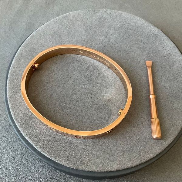 

(Not Kids Jewelry)Cart Bracelets 18K Gold Silver Rose Gold Loves Women Bracelet High Quality Size 16 17 18 19 20 21 Branded With Box Ladies Jewelry Accessories, Cart-silver