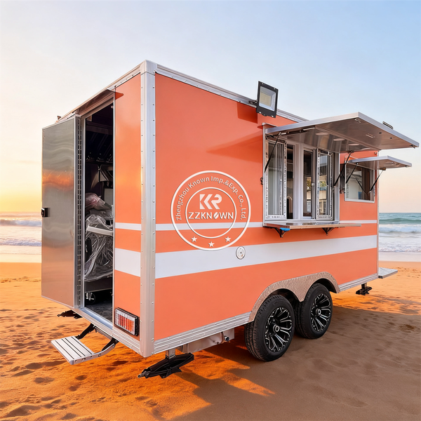 

Mobile Pizza Food Truck Trailer Outdoor Coffee Bar Trailer Customized Cooking Equipment Street Fast Food Truck With Full Kitchen