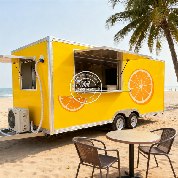 

USA Standard Food Truck Mobile Kitchen Fully Equipped Custom Ice Cream Pizza Snack Cart Concession Food Trailer