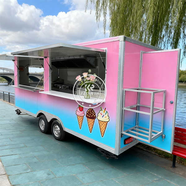 

Concession Food Trailer Pizza Hot Dog Cart Ice Cream Truck Street Restaurant Fully Equipped Customized Size Food Truck For Sale