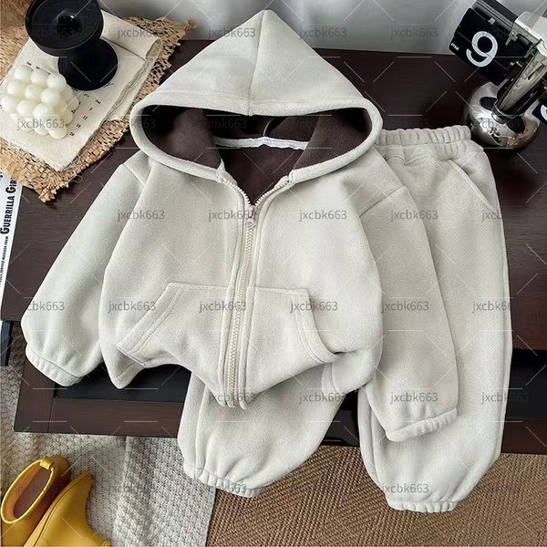 

Girls Boys Designer Clothes Kids Tracksuit Baby Cartoon 3D Sweatshirt pants Sets Child Sweatsuit School Two Piece Set Jogging Suit Outfits, Gray