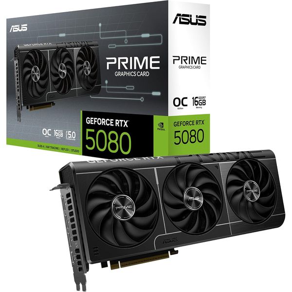 ASUS Prime GeForce RTX 5080 OC 16G GDDR7 Graphics Card - PCIe 5.0