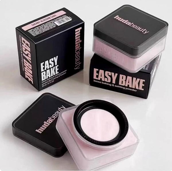 

New Packing HUDA 8 Colors Makeup 20g Loose Baking Setting Powder Poudre Easy Bake Fixation Natural Face Finishing Oil Control Beauty Cosmetics, As pictures