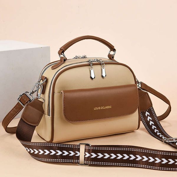

Mirror New Large Capacity Handbag Trendy Fashion Women's Middle-aged Mom High-end Elegant Crossbody Bag 2025, Khaki