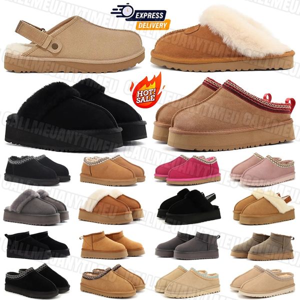 

Designer boots tasmans tazz fur womens slippers platform Boot slide Classic slipper snow shoes Shearling suede men shoes indoor womens winter ankle booties, Blue