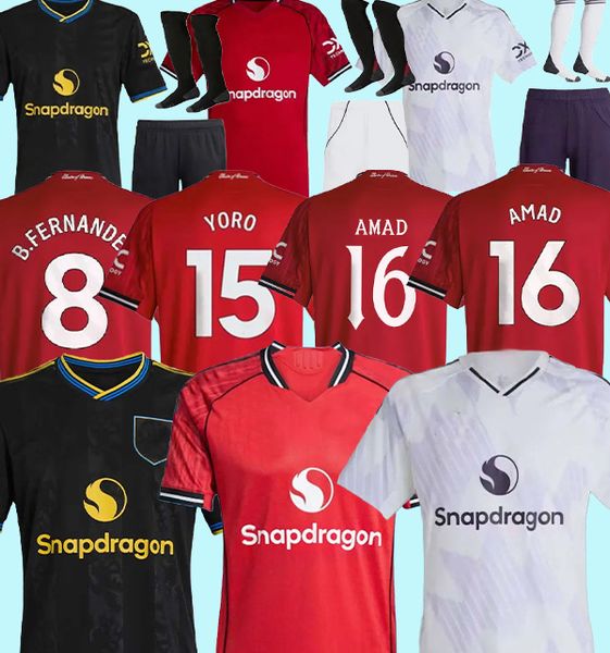 

25 26 MAN CUNHA Soccer Jersey AMAD SESKO MAINOO MOUNT ZIRKZEE unted football shirt MARTINEZ FERNANDES UNTED player fan MBEUMO Kids Child kit Long short Sleeve jerseys, Red