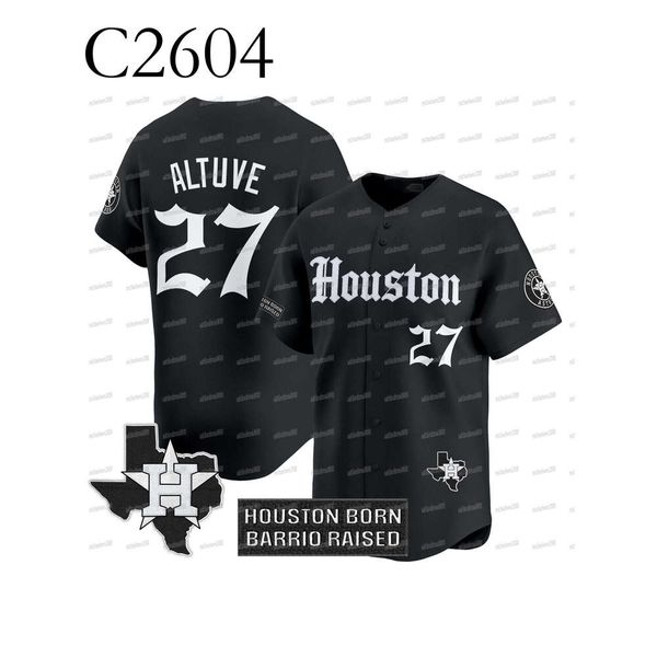 c26 2025 Gothic Edition Baseball Jersey Carlos Correa Jose Altuve Chas McCormic Jeremy Pena Mauricio Dubon Yainer Diaz Isaac Paredes Christian Walker Urias