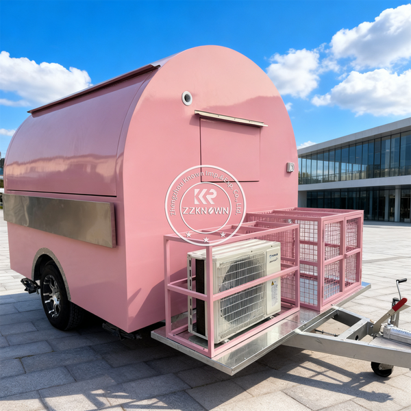 Concession Food Truck With Full Kitchen Mobile Ice Cream Cart Vending Trailer Coffee Bubble Tea Snack Pizza