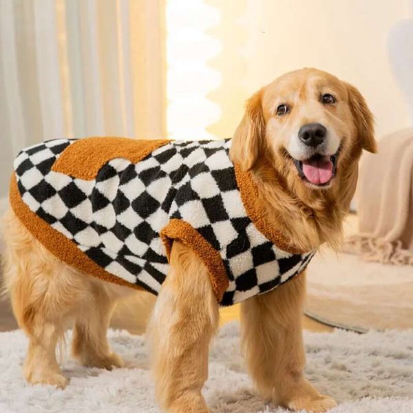 Autumn and winter sweaters for Big Dogs Warm Vest Fleece Coat Pet Hoodies Golden Retriever Large Dog Costume
